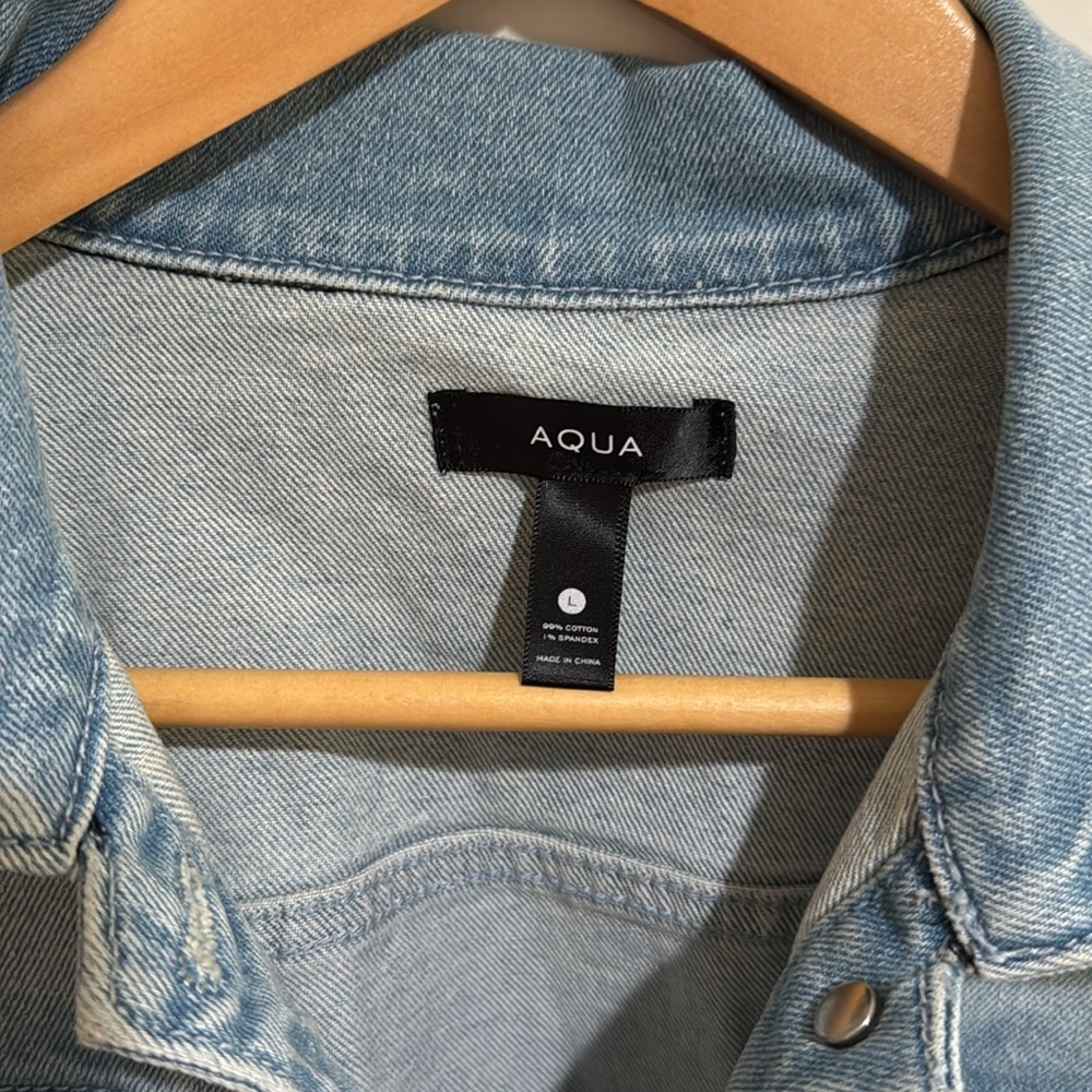 AQUA Denim Blue Jacket - Picture 2 of 6